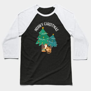 Meowy Christmas Baseball T-Shirt